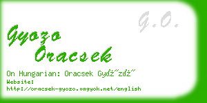 gyozo oracsek business card